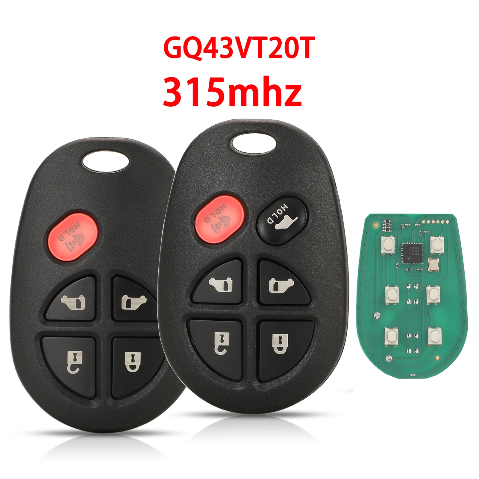 

Jingyuqin 315 МГц GQ43VT20T дистанционный автомобильный брелок для Toyota Sienna Tundra Sequoia Tacoma Camry Highlander Aurion 2004-2018