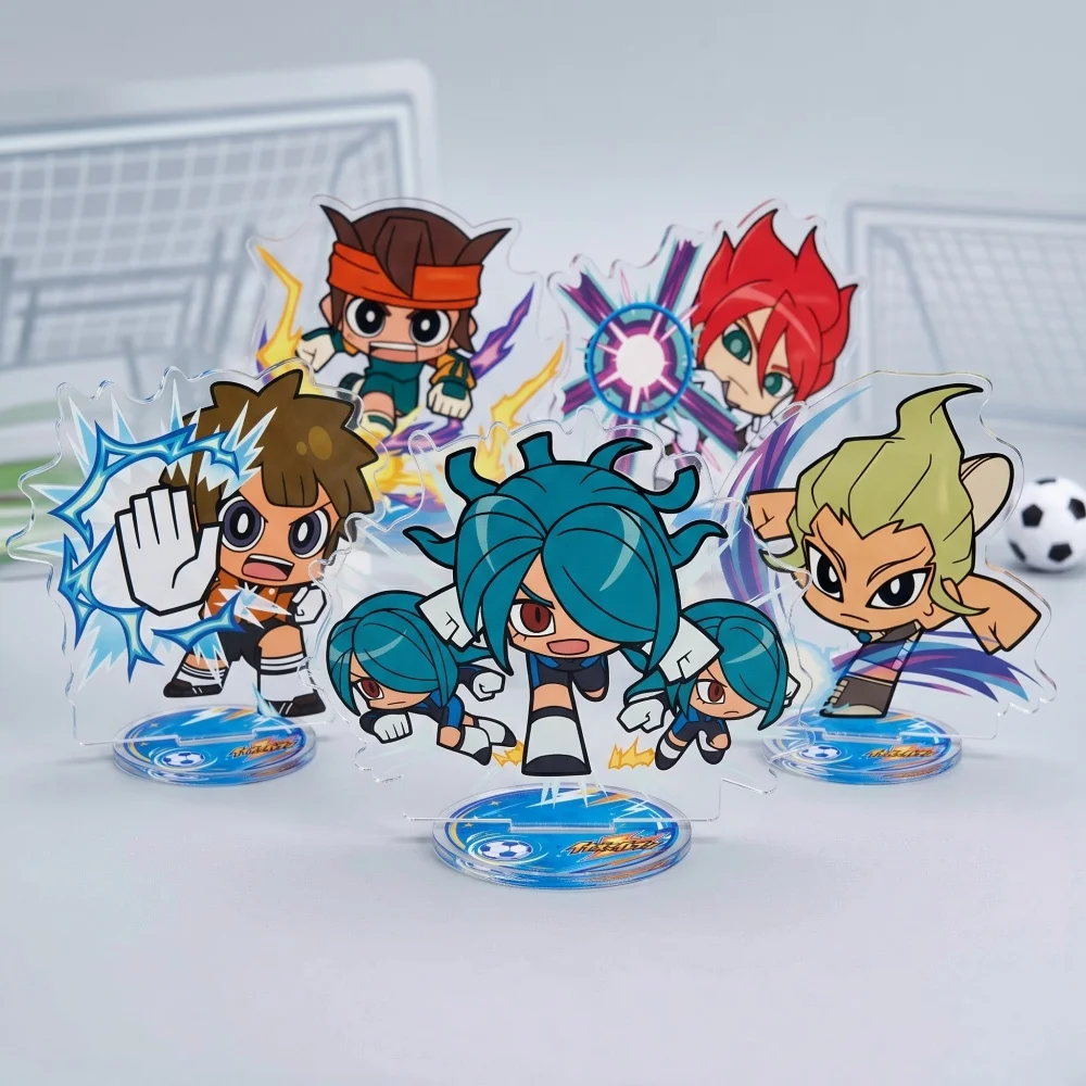 Acrylic Inazuma Eleven Stand Keychain 10CM Endou Mamoru Gouenji Shuuya Kazemaru Ichinose Football Figure Desktop Decor Fan Gift
