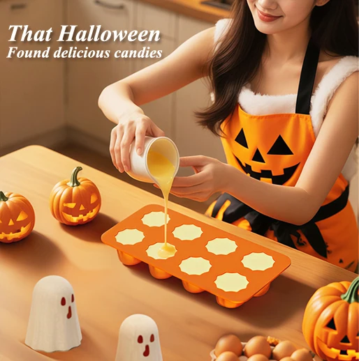 1 Pack Silicone Halloween Candy Mold Ghost Thick Baking Mold Non-Stick for Making Chocolate Jelly Pudding Cake Candy Mousse view 6