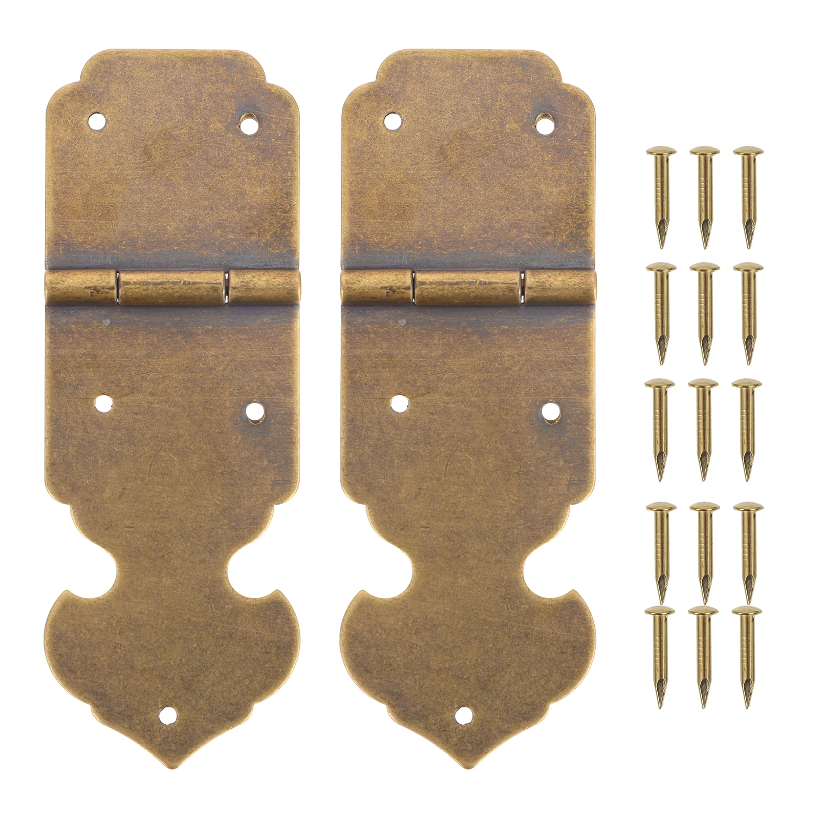 

2Pcs Copper Hinges Small Decorative Jewelry Box Hinges for Wooden Gift Wine Cabinet Drawer High Strength Hardness