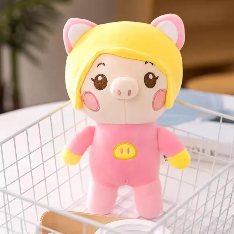 GGBond Pigu Xia Piggy Warrior Super fuerte máquina de garra de dibujos animados muñeca de peluche niños regalo de cumpleaños para amigos