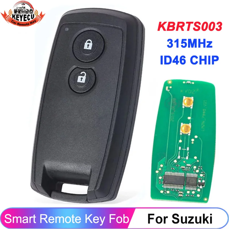 

KEYECU FCC ID: KBRTS003 Smart Card For Suzuki SX4 Grand Vitara Swift 2007-2013 315MHz ID46 Chip Remote Key Fob Uncut HU133 Blade