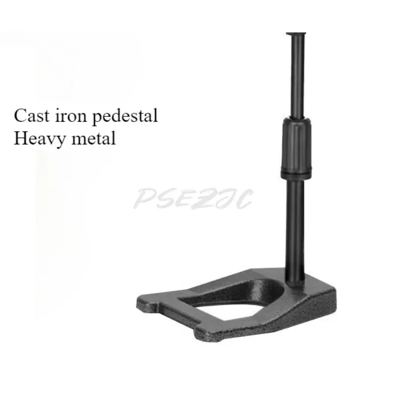 Portable Multifunctional Desktop Microphone Stand with Metal Weight and Adjustable Shock-absorbing Support