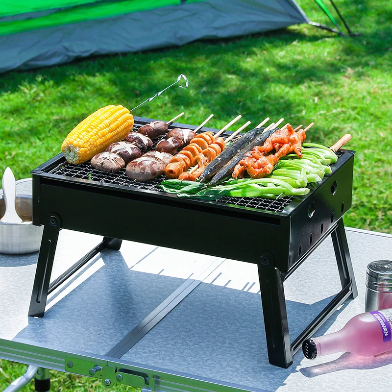 

Складной гриль-барбекю, портативный на открытом воздухе, небольшой гриль-барбекю для кемпинга, гриль-барбекю Zibo