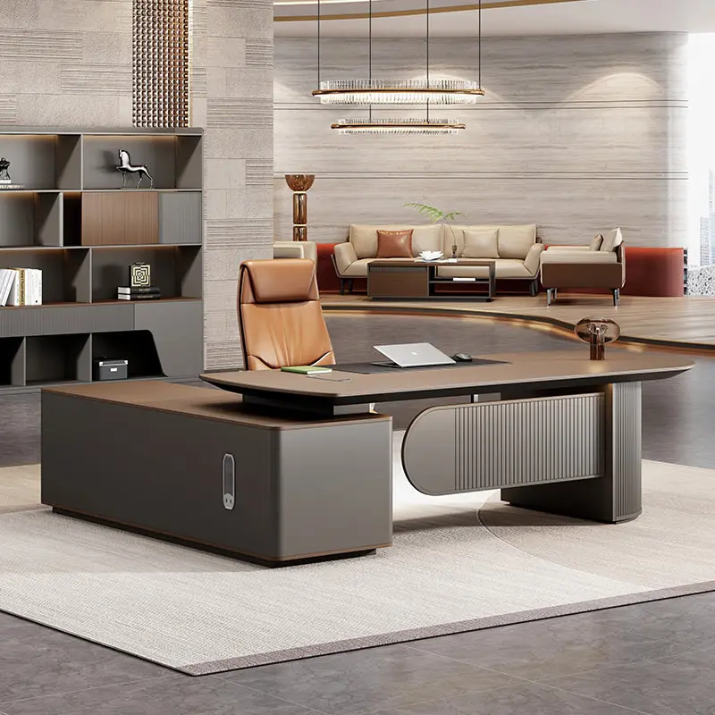 Class desk simple modern light luxury senior sense President table Manager table Boss table Office  and chair combination
