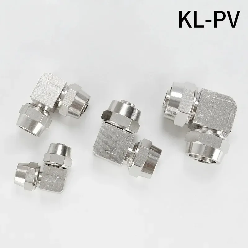 5Pcs/Lot Brass Tube Elbow Fittings PV-6 PV-8 PV-10 Pneumatic Quick Plug Fast Connect Pipe Joint