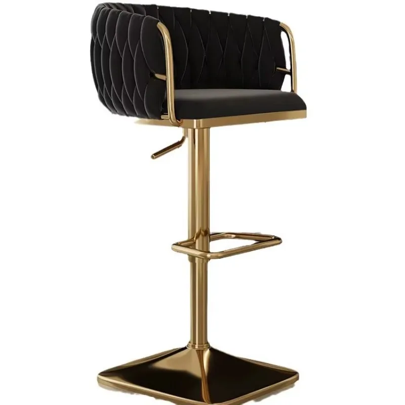 

Bar Chair Home Spinning Nordic Metal Luxury Velvet Kitchen Premium Modern Stool Chair Bar Table Furniture