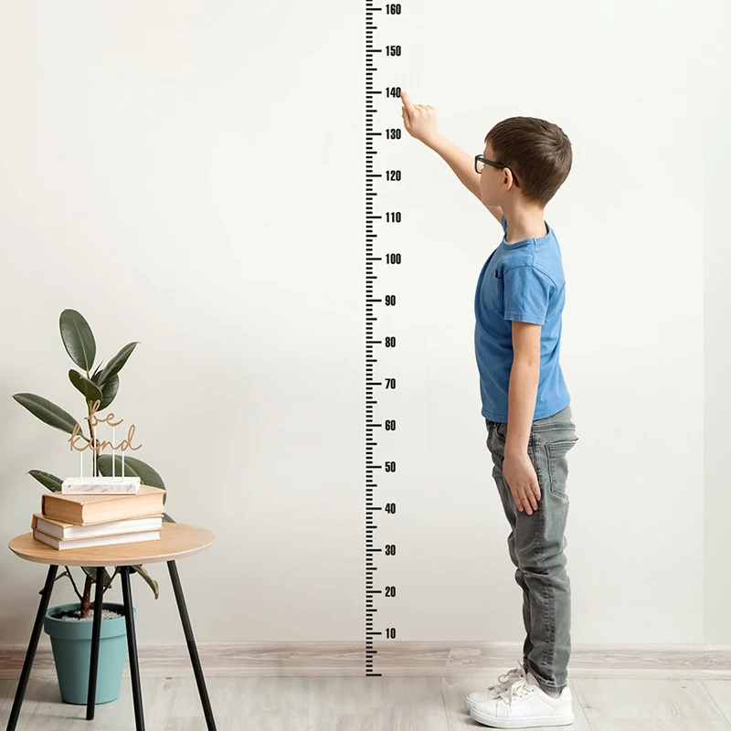 Cartoon Height Scale Wall Sticker Creative Measure Height Children Ruler Grow Up Chart Wall Self-Adhesive Decals Room Decoration