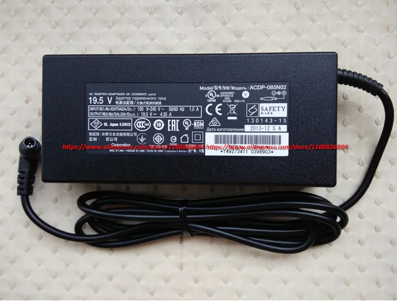 Original ACDP-085N02 19.5V 4.35A 85W AC Adapter Charger for Sony KDL-32W650A KDL-32W600A KDL-40W600B KDL40R480B TV Power Supply