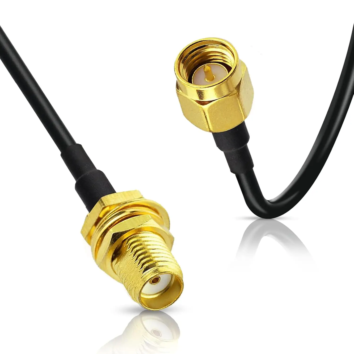 Cable de extensión de antena SMA macho a SMA hembra, montaje en mamparo, RG174, Compatible con enrutador 4G LTE, módem de puerta de enlace, SDR celular