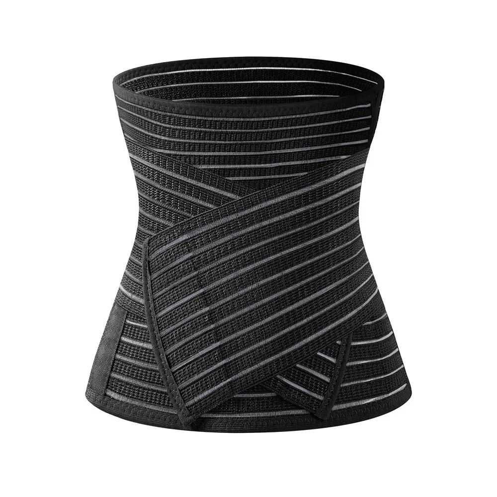 

Fashion Stripe Tummy Control Shapewear Corset Mesh Abdominal Belt Postpartum Shapewear Girdle Body Shaper Women