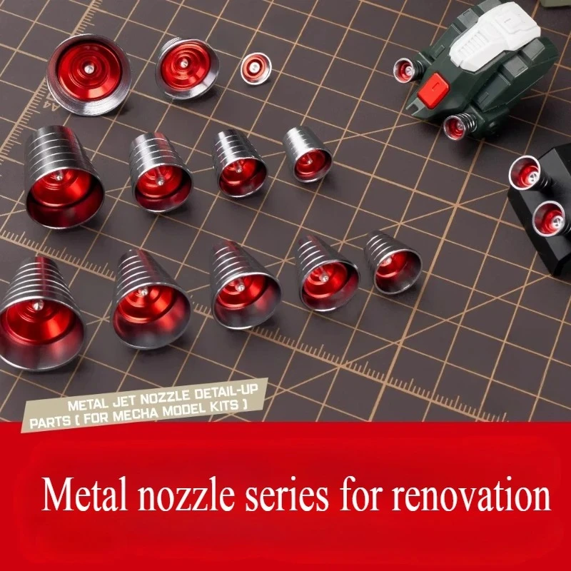 Standard/Flat/Straight Cylinder Shape Metal Nozzle Handmade DIY Tank and Mecha Military Model Modification Accessories