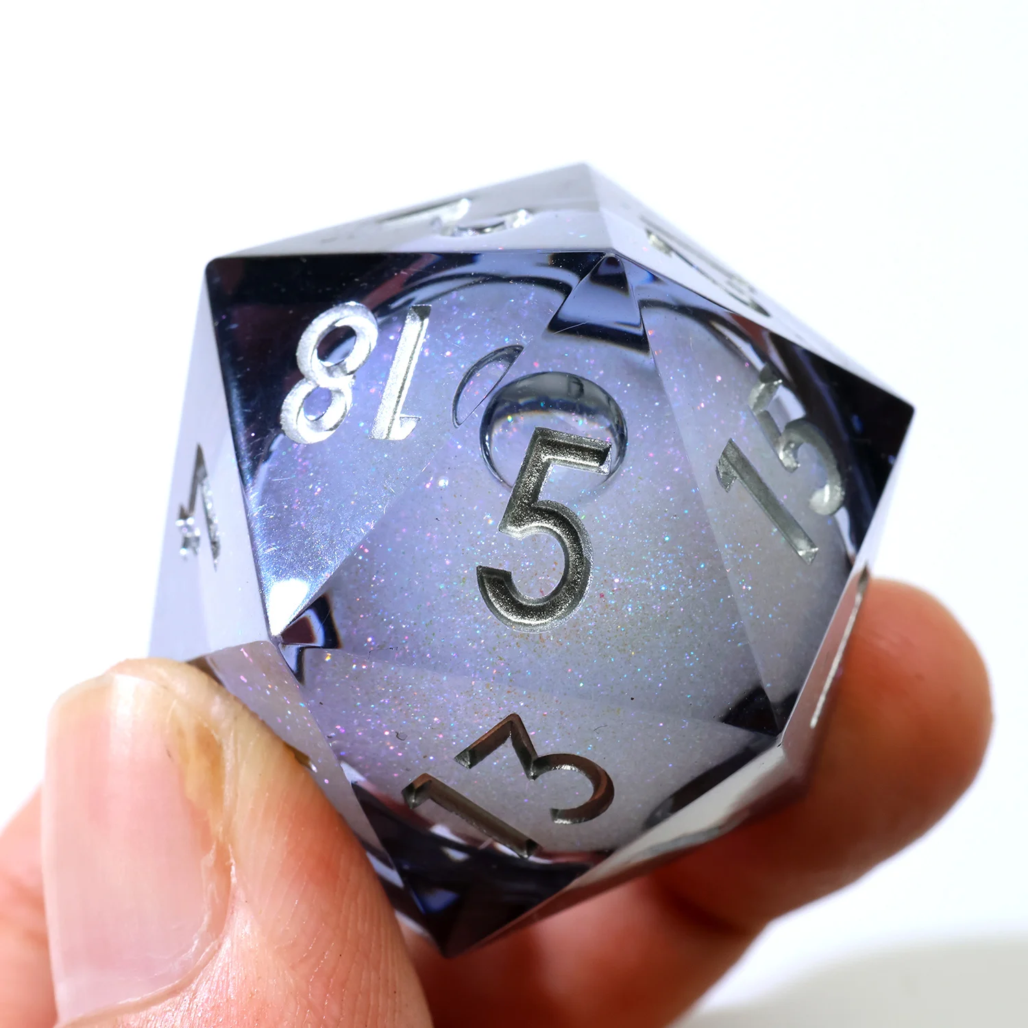 50MM Chonk D20,Role Playing Table Game Board Games RPG Dice DND D20,Resin Large Liquid DND D20 Dice-Liquid 1