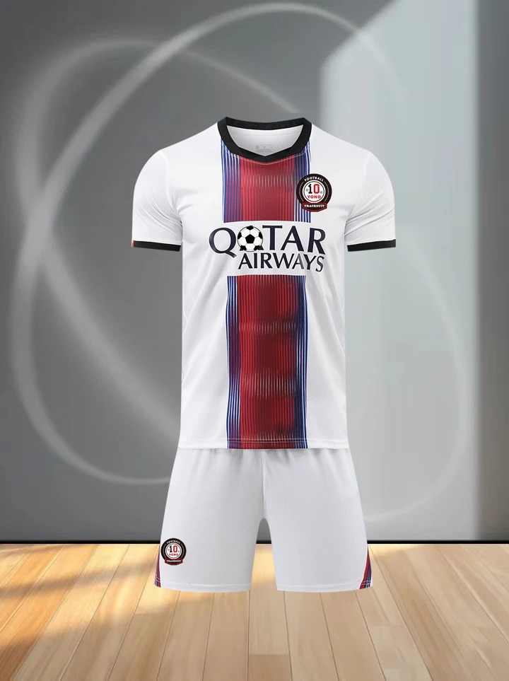 Men Soccer Jersey Set Short Sleeve Football Uniform Suit Quick Dry Breathable Sport Shirt And Shorts Adult Team Match Training S