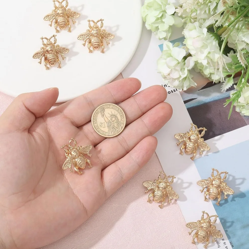 12PCS Honeybee Brooch Pin Gold Alloy Pins Set Vintage Bee Brooch Pin Lapel Pin Coat Suit Shirt Collar Accessories