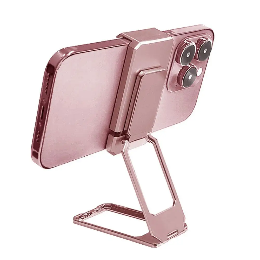 Rotation Foldable Stand Back Clip Bracket Phone Holder Desk Angle Adjustable Metal Portable Holder Finger Multi Kickstand M1W6