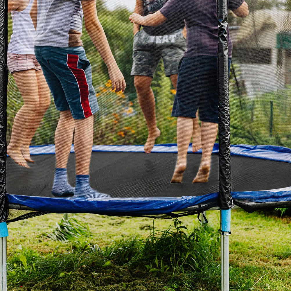 Trampoline Mesh Round Mat Pads Jumping for Trampolines Mats Black with Hooks Accessories Replacement