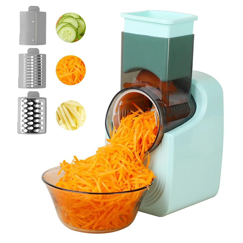 Electric Vegetable Cutter Slicer And Shredde Kitchen Drum Vegetable Cutter US Plug