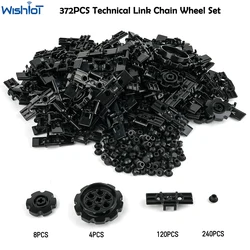 372PCS Technical Link Chain Wheel Set MOC Tank Engineering Car Tracks Legoeds-compatible Building Blocks 57519 57520 88323 24375