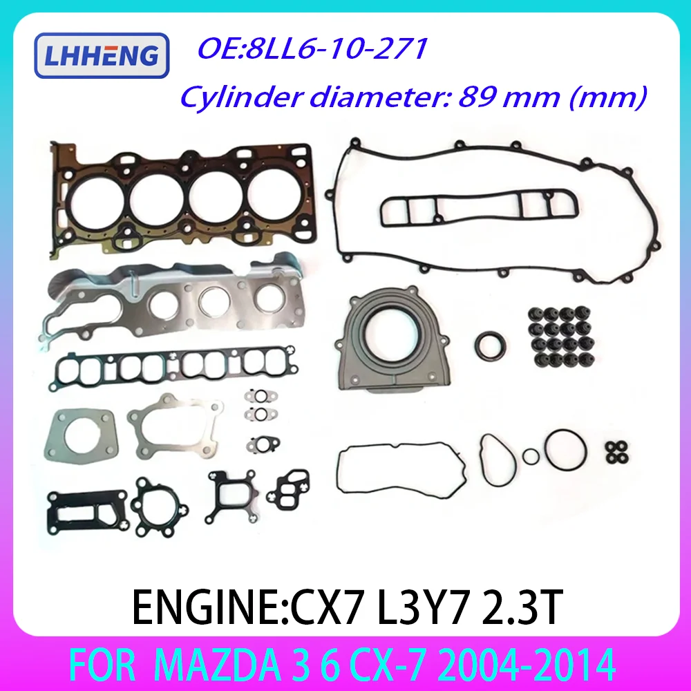 

Engine Cylinder Head Full Gasket Set Fit For MAZDA 3 6 CX-7 L3-VDT L3Y7 L3YH 2.3 L T GAS 2004-2014 8LAB10271 8LL310271