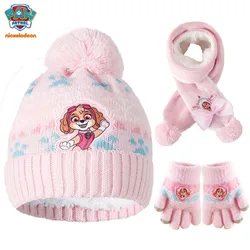 Original Genuine Paw Patrol children's winter earmuffs Hats kids Knitted hat Plush Toy kids cap 2-10 years bonnets Toy Gift