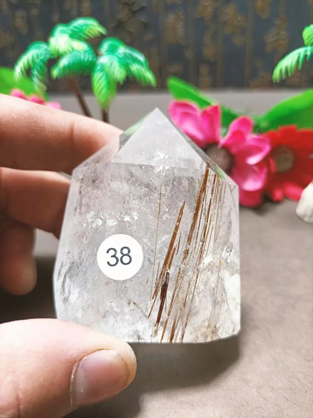 

Natural quartz crystal Hair Crystal Reiki magic wand. The chakra. Healing Christmas gift home decor