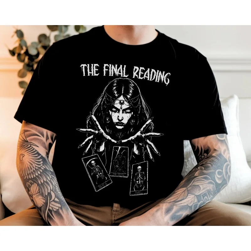 Mystic Occult Art Teller Pattern T-Shirt For Men Occult Graphic 3D Printed Tees Summer Short Sleeve O-Neck Tops Loose T Shirts