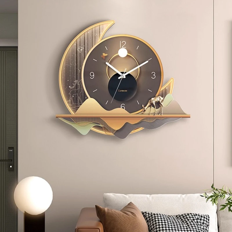 

European Style Corridor Decoration Wall Clock Living Room Fashion Clock Mural Watch Restaurant Number Mute Quartz Clock