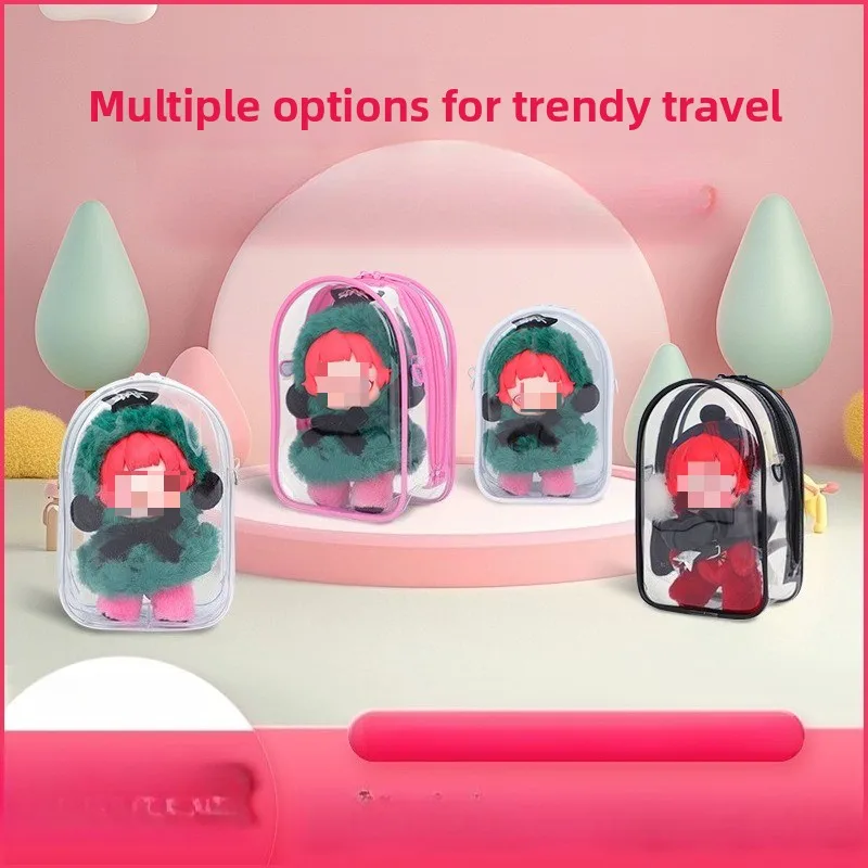 Baby Bag 15cm Vinyl Plush Doll Figure Pendant Crossbody Dustproof Pvc Transparent Walking Bag
