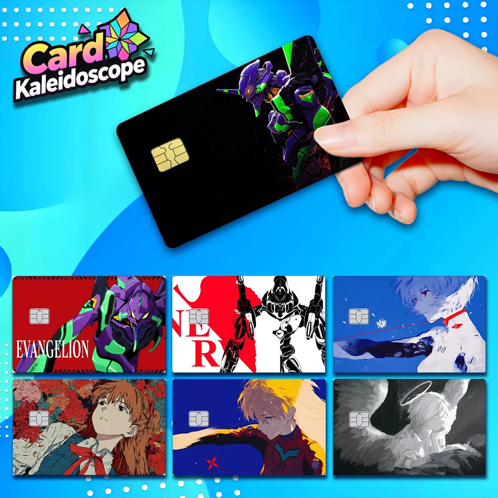

Anime EVA Credit Card Skin Stickers Asuka and Ayanami Rei Sticker for VISA JCB Mastercard and Other IC Card Decorations