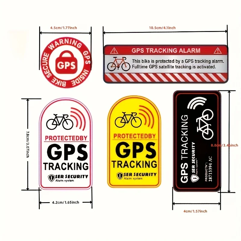 AliExpress NONE 5pcs/pack  Bike Scooter Motorcycle Anti-Theft Decal Warning Reflective Paster For Bicycle Accessories