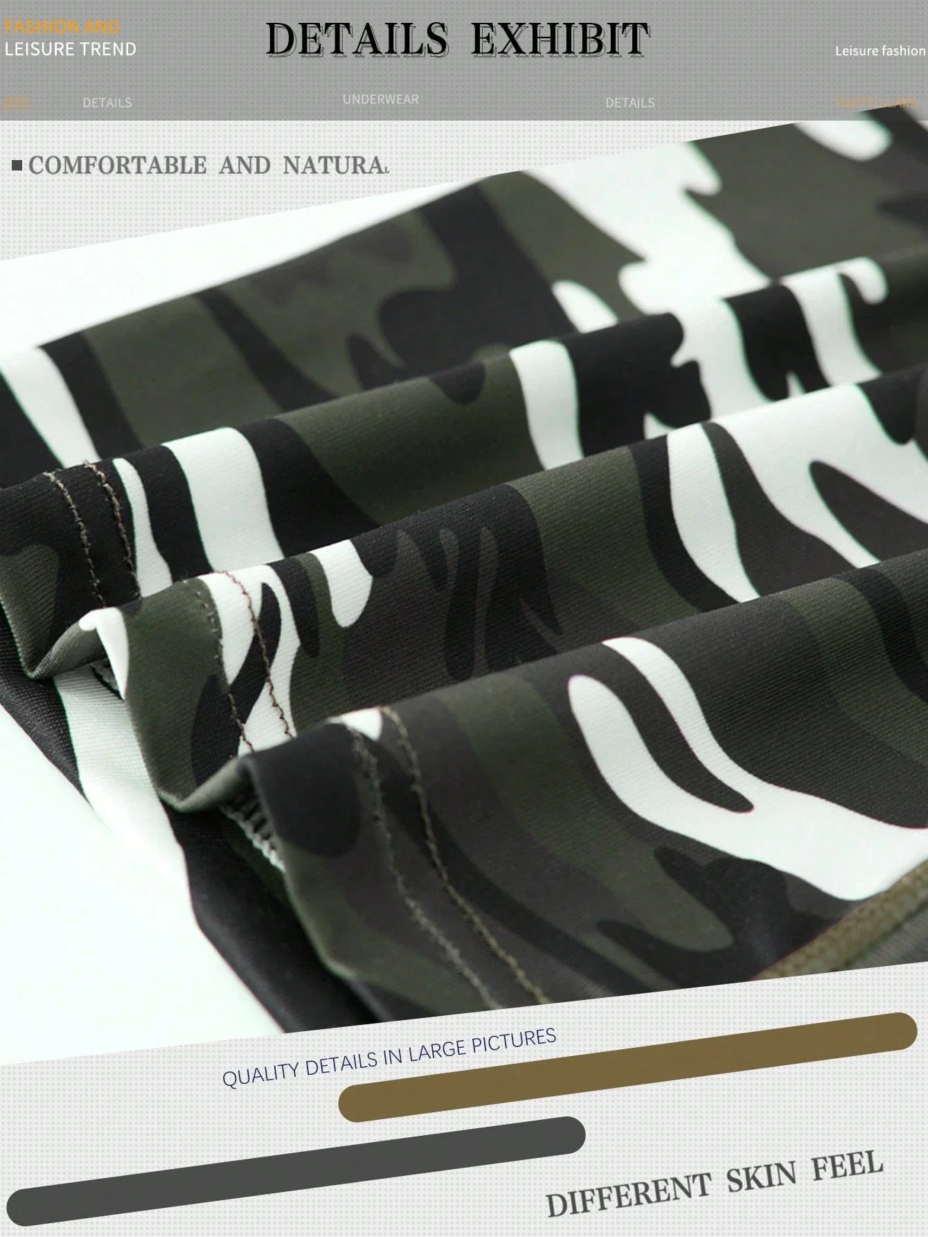 

5 комплектов мужских камуфляжных боксерских шорт из полиэстера, эластичные, мягкие, дышащие, спортивные, повседневные