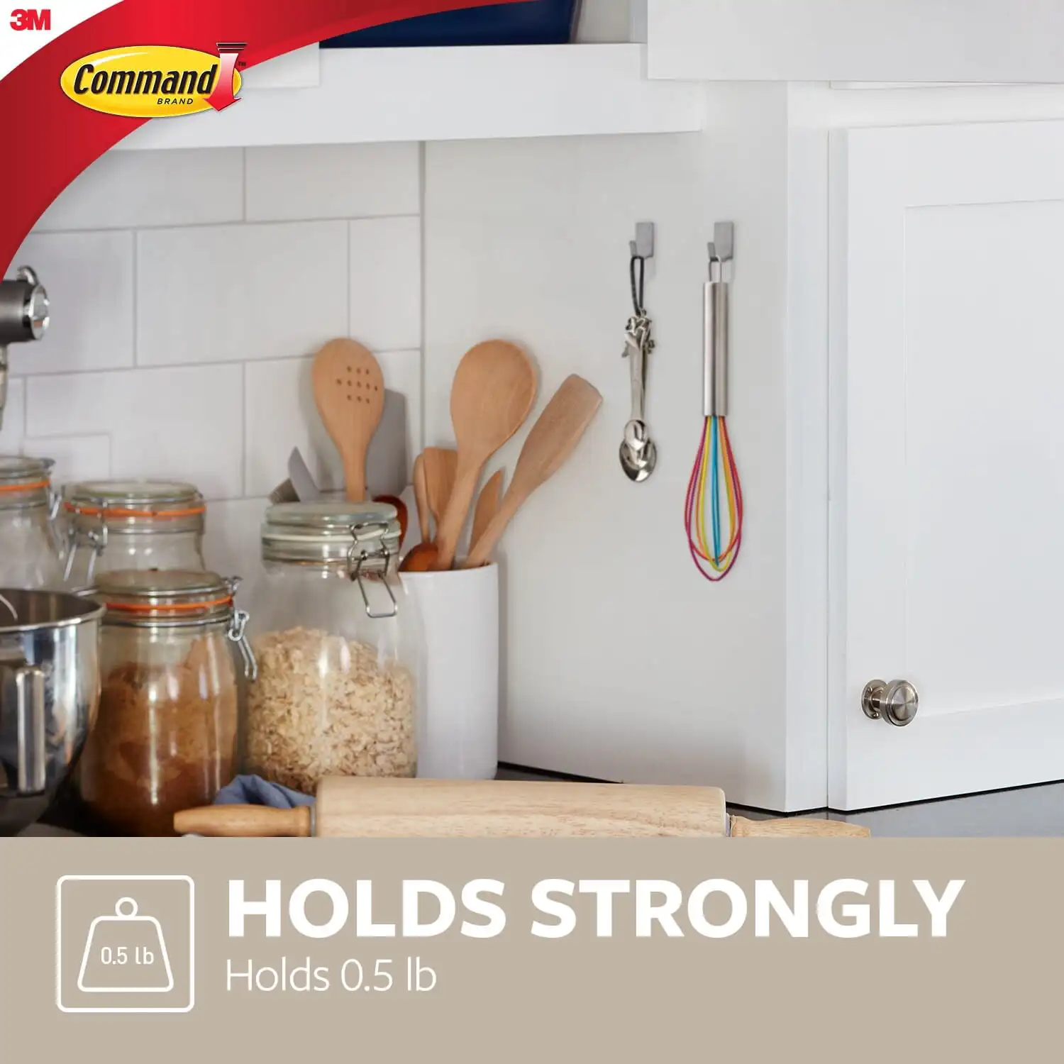 Kait Logam Stainless Steel Kecil, 6 Kait, 8 Strip/Paket