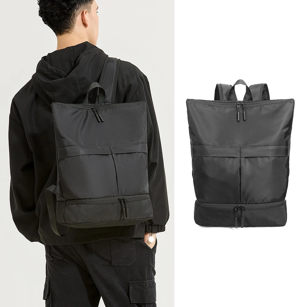 นักเรียนมัธยมปลายและกระเป๋านักเรียนวิทยาลัยกระเป๋าเป้สะพายหลัง Man Work Multi-pockets Men's Back Pack กระเป๋าเป้สะพายหลังแฟชั่นมัลติฟังก์ชั่น