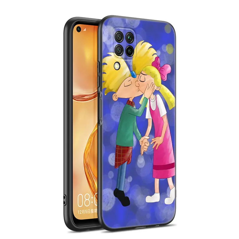 Coque de téléphone en silicone noir Hey Arnolds, pour Huawei P10 P20 P30 P40 Lite P50 P60 Art P50E P Smart Z 2018 2020 2021 Pro 2019