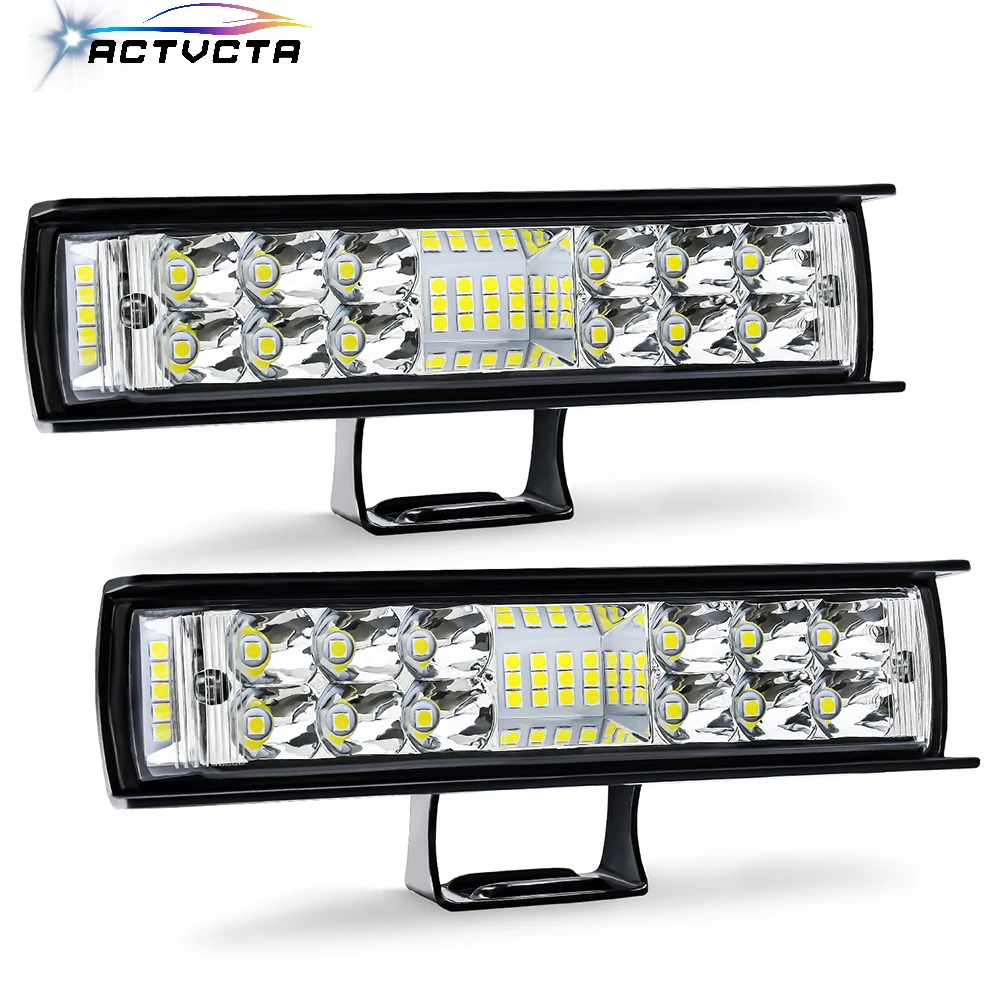 

ACTVCTA 6 Inch Three Side Light LED Work Light 100W Wide Pressure 9-30V 10000LM 6000K Suitable for Trucks, Off-road Vehicles