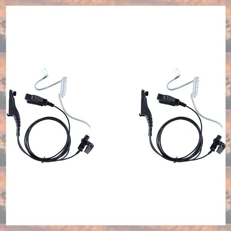 N75R-2X Earpiece Acoustic Tube Radio Ear Piece Two Way Headset With Mic For Motorola APX6000 APX4000 APX7000