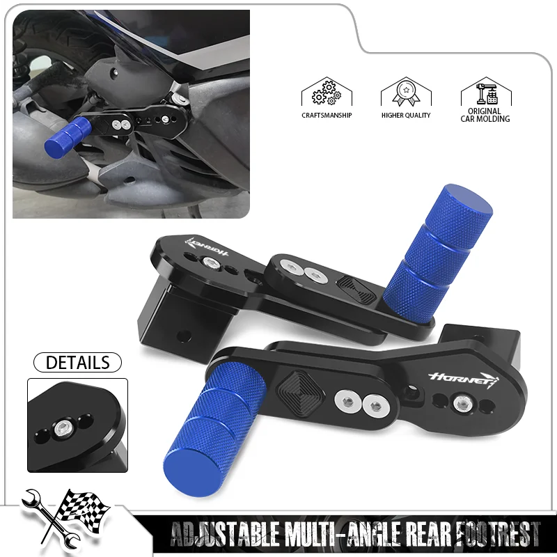 

CB750 footpeg Motorcycle Adjustable Multi-Angle Telescopic Rear Foot pegs Pedal For CB750 HORNET cb750 hornet 2023 2024 2025