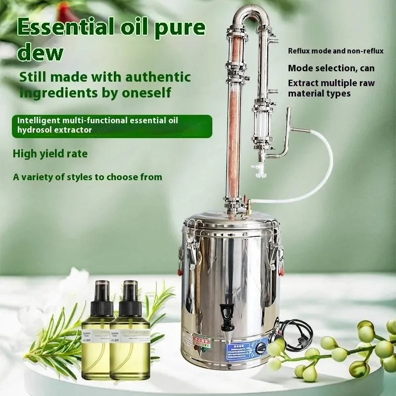 

Commercial Stainless Steel Essential Oil Extractor, Automatic Hydrosol Distiller for Small Business