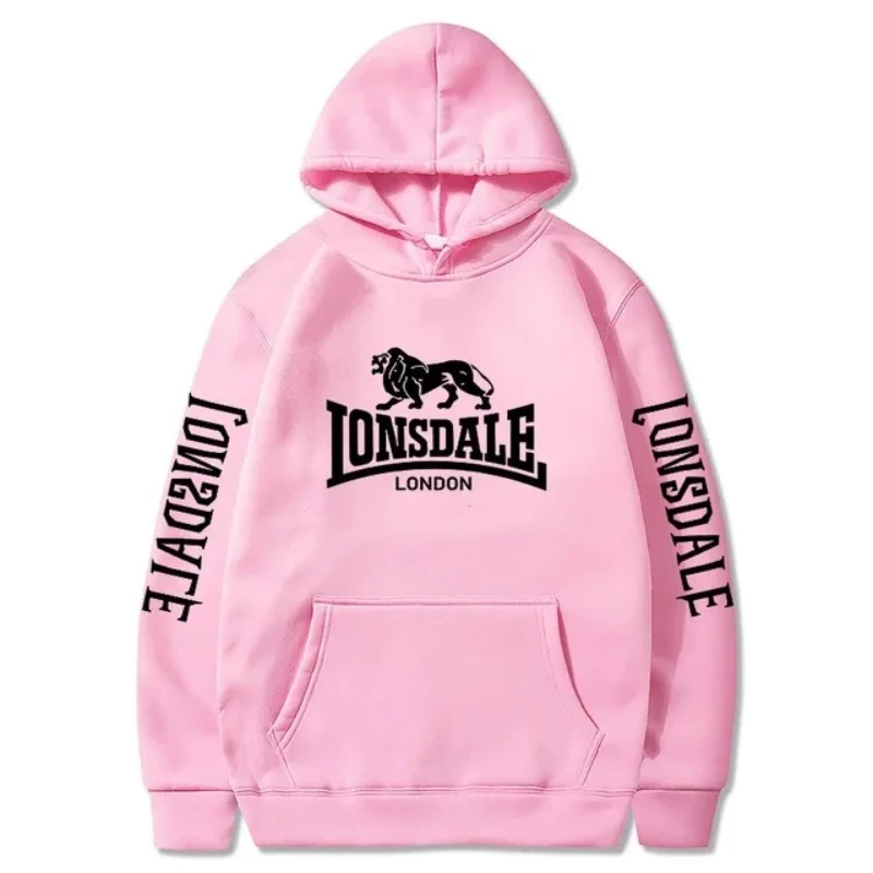 2024 new LONSDALE fashion men\'s and women\'s spring and autumn leisure hoodie men\'s sports hoodie outdoor clothing