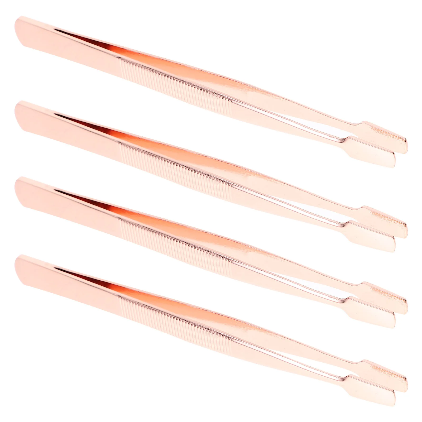 4-teilige Stempelpinzette aus Edelstahl, Präzisions-Wimpernverlängerungs-Wimpernapplikator, multifunktionales Design, einfach zu bedienen
