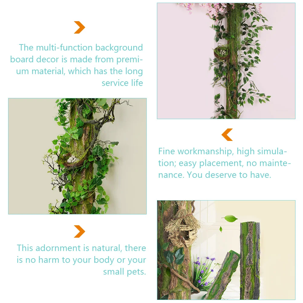 

1 Set Aquarium Imitation Fish Background Decor Bark Wall Landscaping Board For Turtle Tank Reptile Aquarium Decoration Reusable
