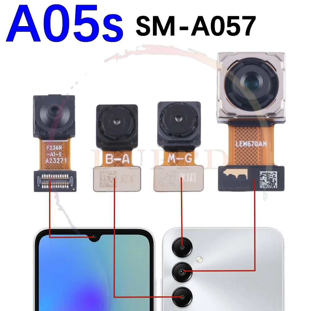 Back Main Camera For Samsung Galaxy A05 A055F A05s A057F Front Samll Facing Rear Camera Moduel Flex Cable Parts