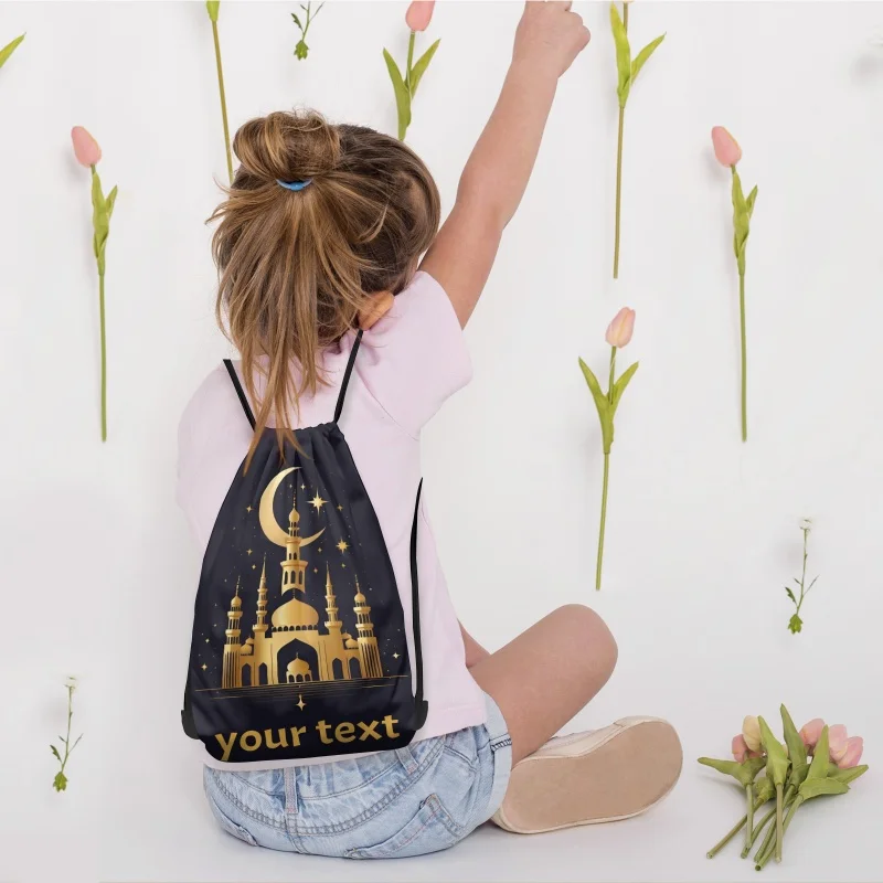 Mochila con cordón impresa personalizada, saco de gimnasio personalizado de 3 tamaños para deportes, fitness, entrenamiento, regalos de Ramadán, eventos de equipo, bolsas promocionales