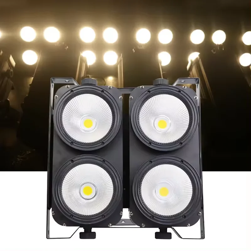 4x100W Warm White & Cool white COB LED blinder light stage show dj wedding club bar party dmx512 strobe light Stage light show