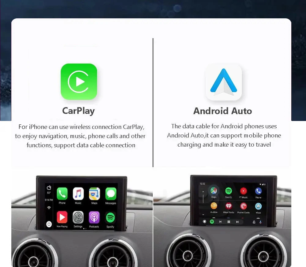 Drahtlose Carplay Android Auto Verlustfreie Installation Interface Für Audi A3 A4 A5 Q2 Q5L Q7 2014-2018 Hinten Kamera auto Spielen Modul – Detail 3