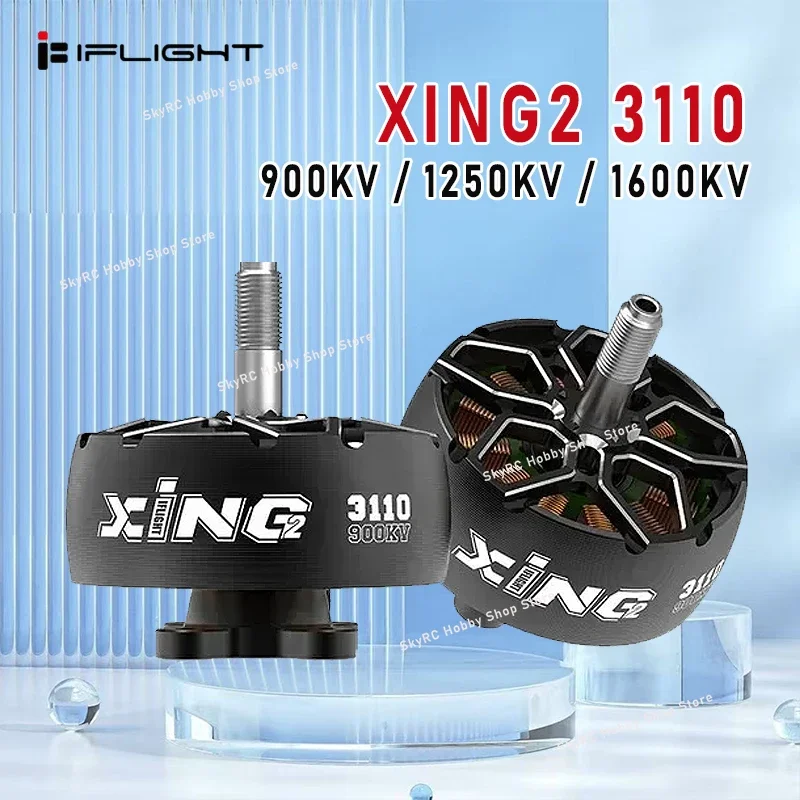 iFlight XING2 3110 Brushless Motor, 1600KV/1250KV/900KV, 5mm Titanium Shaft, 6S/8S, Professional FPV Cinelifter Accessories