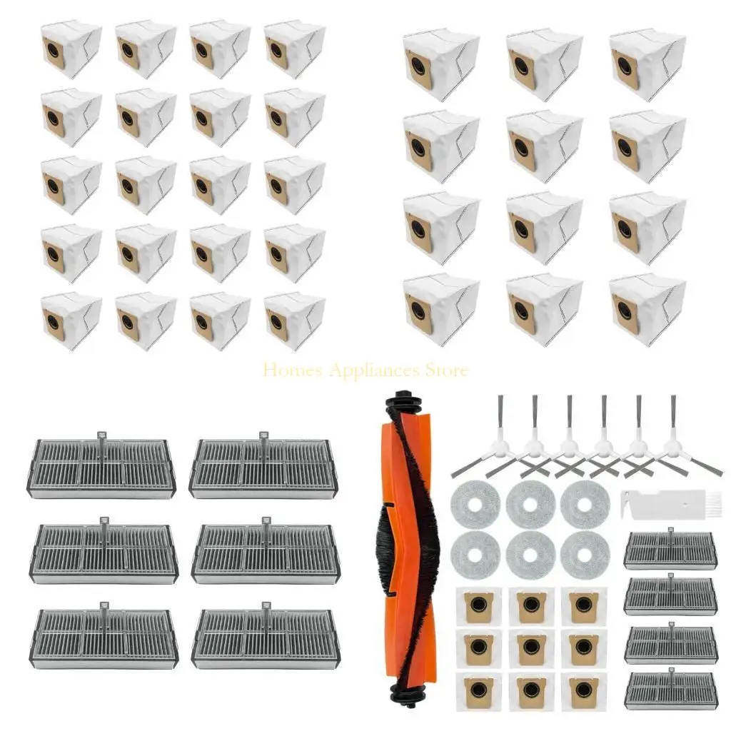 D0ab cho m30s robot máy hút bụi phần mềm chính bàn chải bên bàn chải hepa bộ lọc pad sạch túi bụi thay thế