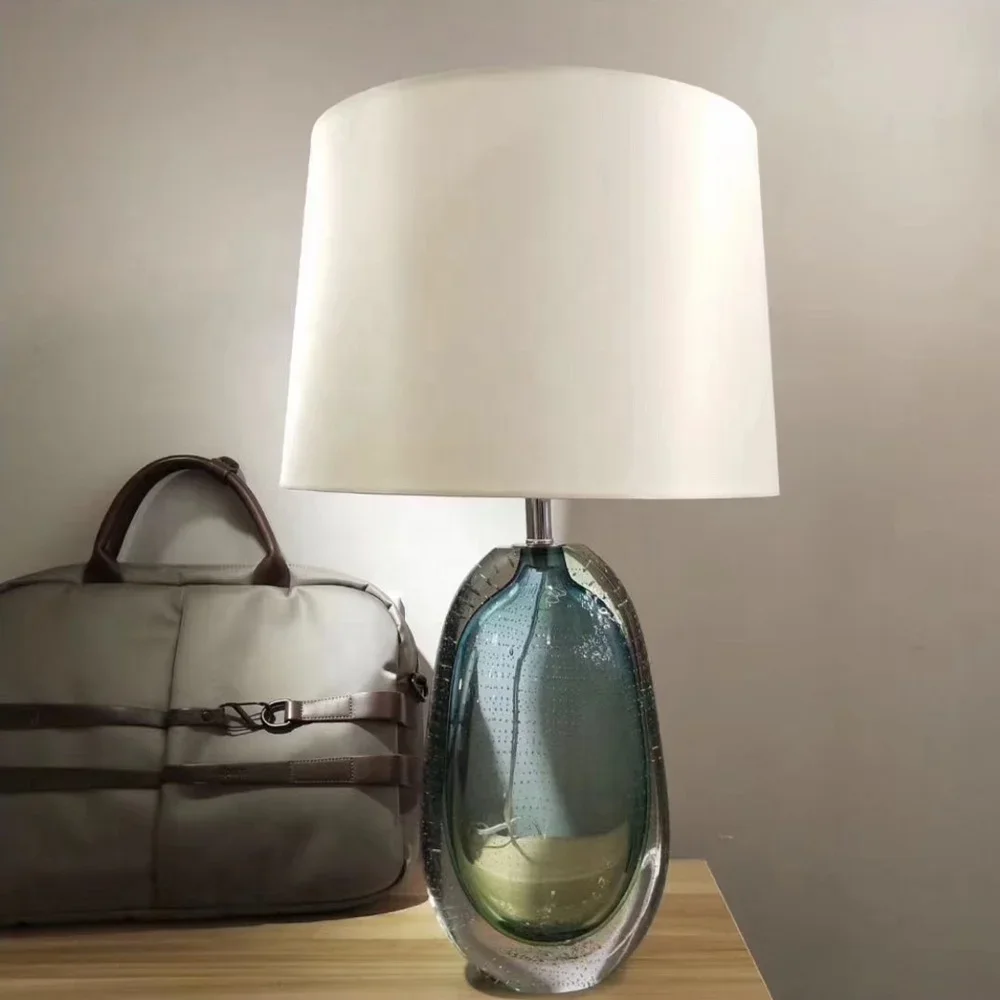 YUNYI Factory Modern Taste Fashion Table Lamp Blue Coloured Glaze Desk Lamp