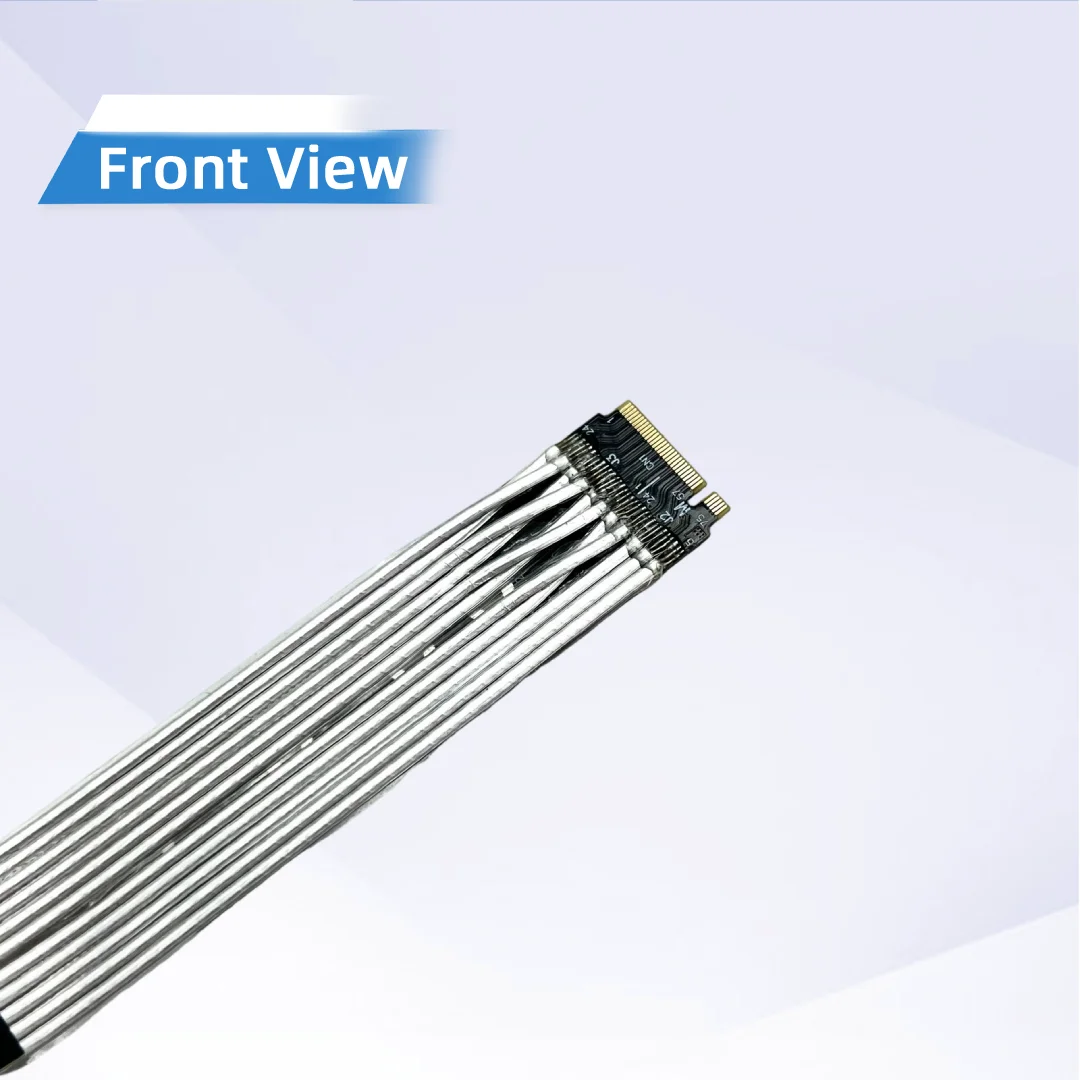 ADT-Link 128Gbps PCIe 5.0  M.2 NVMe x4 Direct/Exchange Connect Adapter High-Temperature Resistant Extension Cable Male-to-Male